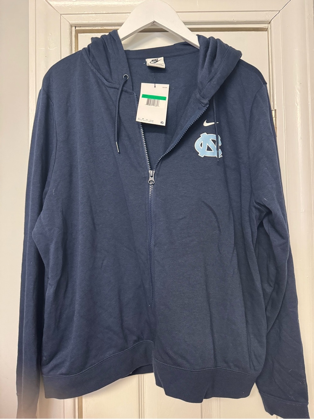 Nike women’s  Navy Full‑Zip Hoodie UNC Logo North Carolina tarhe